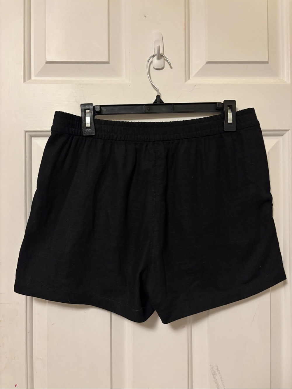 J. Crew Black Linen Elastic Waist Shorts Size Small S - Picture 2 of 3
